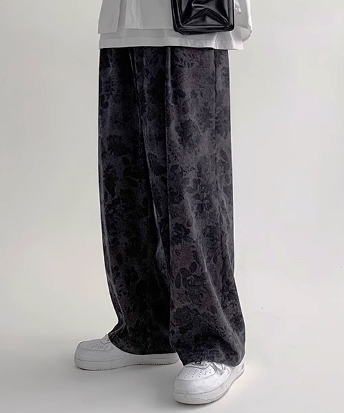 Theater code（シアターコード）の「【26SS再入荷】vintage make wide corduroy pants/ヴィンテージメイクワイド コーデュロイパンツ レトロ 花柄（チノパンツ・メンズ・ブラック/ベージュ・M/L/XL）」の12枚目の写真