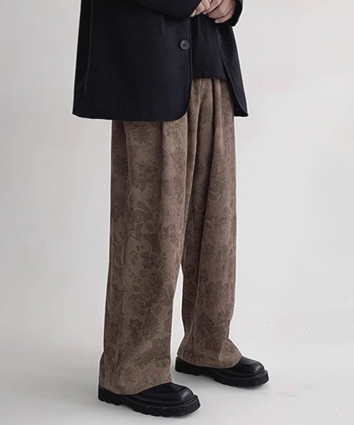 Theater code（シアターコード）の「【26SS再入荷】vintage make wide corduroy pants/ヴィンテージメイクワイド コーデュロイパンツ レトロ 花柄（チノパンツ・メンズ・ブラック/ベージュ・M/L/XL）」の5枚目の写真