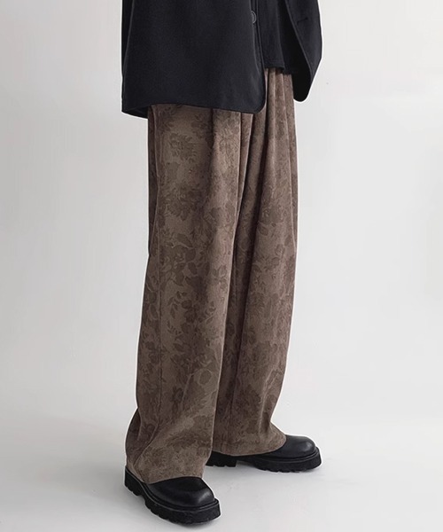 Theater code（シアターコード）の「【26SS再入荷】vintage make wide corduroy pants/ヴィンテージメイクワイド コーデュロイパンツ レトロ 花柄（チノパンツ・メンズ・ブラック/ベージュ・M/L/XL）」の7枚目の写真