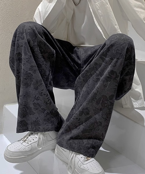 Theater code（シアターコード）の「【26SS再入荷】vintage make wide corduroy pants/ヴィンテージメイクワイド コーデュロイパンツ レトロ 花柄（チノパンツ・メンズ・ブラック/ベージュ・M/L/XL）」の21枚目の写真