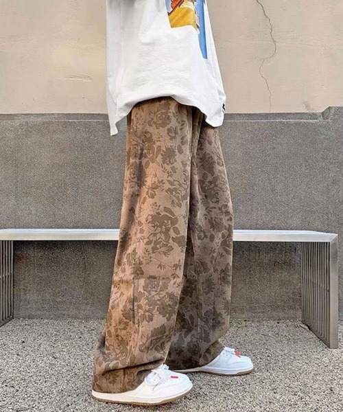 Theater code（シアターコード）の「【26SS再入荷】vintage make wide corduroy pants/ヴィンテージメイクワイド コーデュロイパンツ レトロ 花柄（チノパンツ・メンズ・ブラック/ベージュ・M/L/XL）」の22枚目の写真