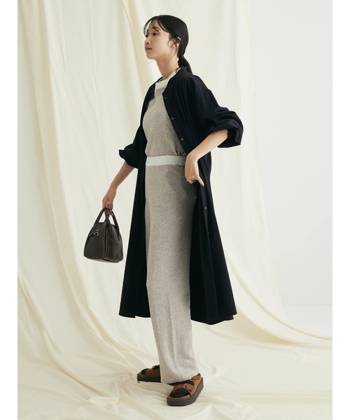 CRAFT STANDARD BOUTIQUE(クラフトスタンダードブティック)の「レーヨンデシンバンドカラーワンピース(ワンピース・レディース・ブラック/オフホワイト・FREE)」の18枚目の写真