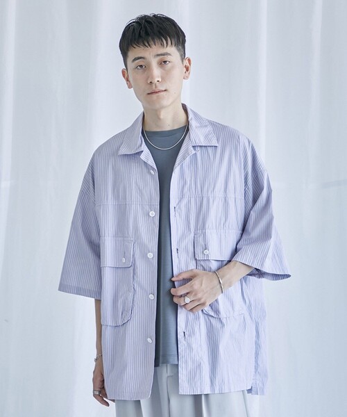 ストライプリラックスシャツ（シャツ/ブラウス）｜PUBLIC TOKYO