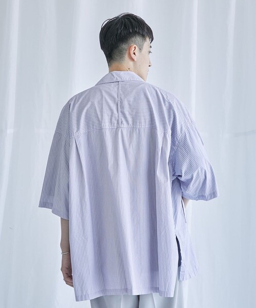 美品♪PUBLIC TOKYO コンフォートリラックスシャツ ストライプ　01 コンフォートリラックスシャツ（シャツ/ブラウス）｜PUBLIC