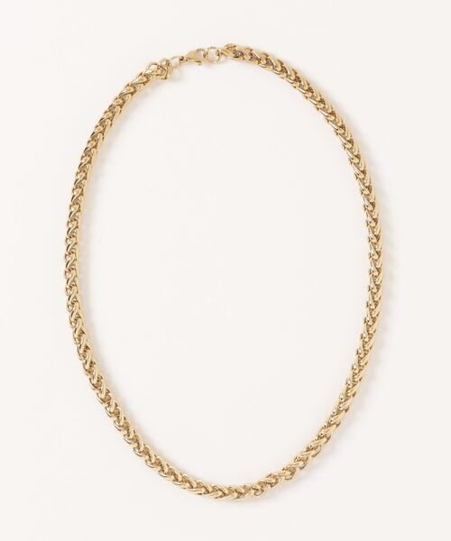 EF DOM TO DO（イーエフダムトゥードゥー）の「ツイストチェーンネックレス ステンレス ゴールド / 7mm幅（ネックレス・メンズ・ゴールド・50㎝/60cm）」の6枚目の写真