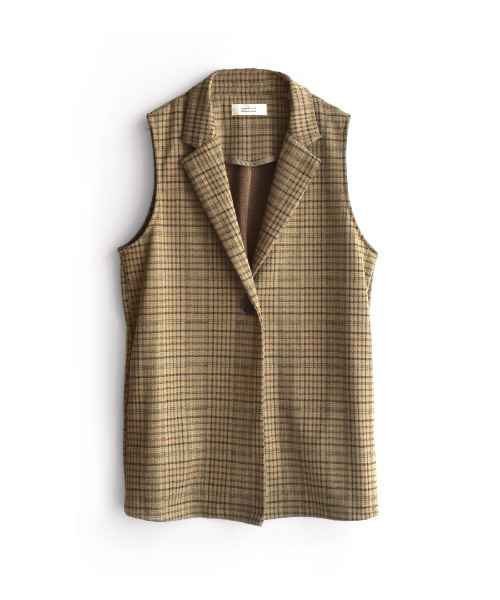 apartment department（アパートメントデパートメント）の「テーラーロングジレ（ベスト・レディース・ベージュ・M）」の12枚目の写真