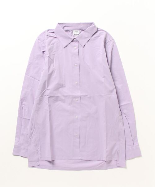 TIGORA（ティゴラ）の「ティゴラ TIGORA ドライストレッチ長袖シャツ_トレッキング（シャツ/ブラウス・レディース・ラベンダー/ベージュ・M/L/XL）」の2枚目の写真