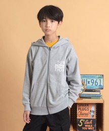 GLAZOS | 【毛玉になりにくい/しっかり素材】裏毛・フードプリントZIP UPパーカー(その他トップス)