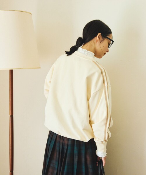 FREAK'S STORE（フリークスストア）の「TOWN CRAFT × FREAK'S STORE/タウンクラフト  別注 ラインスウェット（スウェット・レディース・ネイビー/グリーン/オフホワイト・ﾌﾘ-）」の21枚目の写真