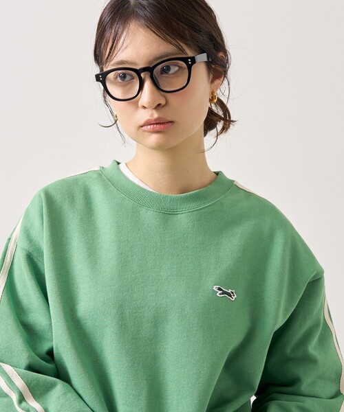 FREAK'S STORE（フリークスストア）の「TOWN CRAFT × FREAK'S STORE/タウンクラフト  別注 ラインスウェット（スウェット・レディース・ネイビー/グリーン/オフホワイト・ﾌﾘ-）」の7枚目の写真