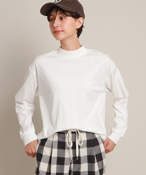Dessin(デッサン)の「ハイネックロングスリーブTシャツ<XS~L>(Tシャツ/カットソー・レディース・ブラック/ライトグレー/ホワイト系・02/01/03/00)」の9枚目の写真