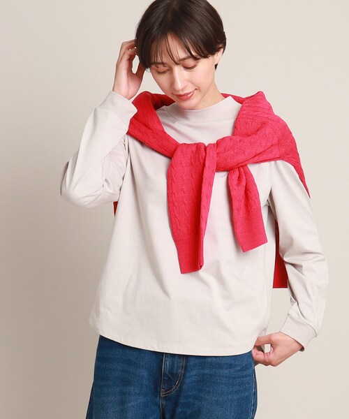 Dessin(デッサン)の「ハイネックロングスリーブTシャツ<XS~L>(Tシャツ/カットソー・レディース・ブラック/ライトグレー/ホワイト系・02/01/03/00)」の15枚目の写真