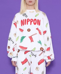 NIPPON総柄スウェット(すき焼き・縁起物)