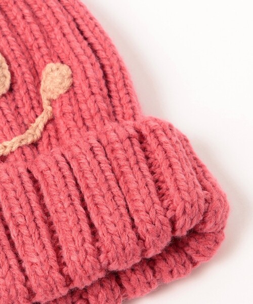 BEAMS mini（ビームスミニ）の「BEAMS mini / スマイル ニット ポンポン ワッチ 23FW（ニットキャップ/ビーニー・キッズ・グリーン系その他5/ベージュ/レッド系その他3/ブルー・ONE SIZE）」の8枚目の写真