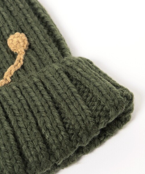 BEAMS mini（ビームスミニ）の「BEAMS mini / スマイル ニット ポンポン ワッチ 23FW（ニットキャップ/ビーニー・キッズ・グリーン系その他5/ベージュ/レッド系その他3/ブルー・ONE SIZE）」の7枚目の写真