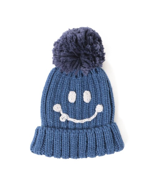 BEAMS mini（ビームスミニ）の「BEAMS mini / スマイル ニット ポンポン ワッチ 23FW（ニットキャップ/ビーニー・キッズ・グリーン系その他5/ベージュ/レッド系その他3/ブルー・ONE SIZE）」の6枚目の写真