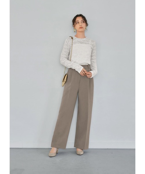 STYLE DELI(スタイルデリ)の「サークル柄シワ加工シアートップス(Tシャツ/カットソー・レディース・ブラック/アイボリー・S-M/M-L)」の15枚目の写真
