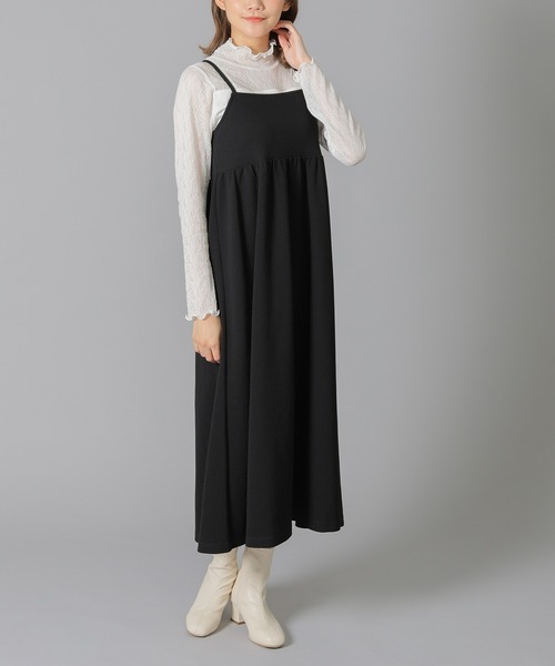 Honeys(ハニーズ)の「キャミワンピース(ワンピース・レディース・モカ/ブラック/グレイッシュベージュ・M/LL/L/S/3L)」の5枚目の写真