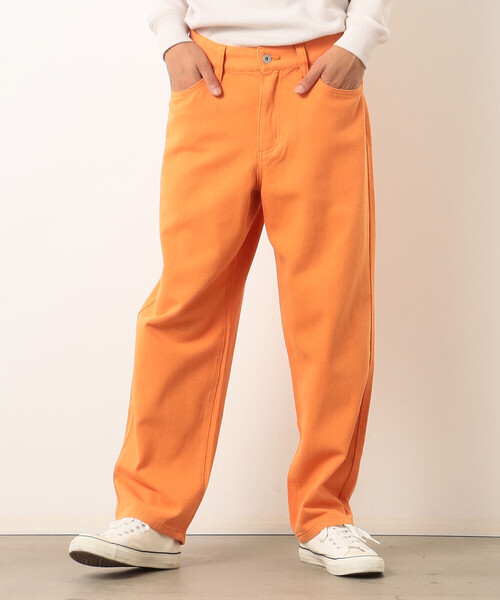 Purple&Yellow(パープルアンドイエロー)の「コットンツイル ストレートパンツ(その他パンツ・メンズ・パープル/ブラウン/オレンジ/アイボリー・SMALL/MEDIUM/LARGE)」の4枚目の写真