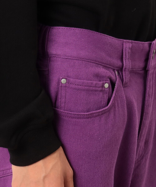 Purple&Yellow(パープルアンドイエロー)の「コットンツイル ストレートパンツ(その他パンツ・メンズ・パープル/ブラウン/オレンジ/アイボリー・SMALL/MEDIUM/LARGE)」の22枚目の写真
