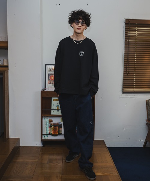 kaoyorinakami(カオヨリナカミ)の「punch circle long tee / パンチサークルロンT(Tシャツ/カットソー・メンズ・チャコールグレー/ブラック/オフホワイト・MEDIUM/X-SMALL/X-LARGE/LARGE/SMALL)」の9枚目の写真