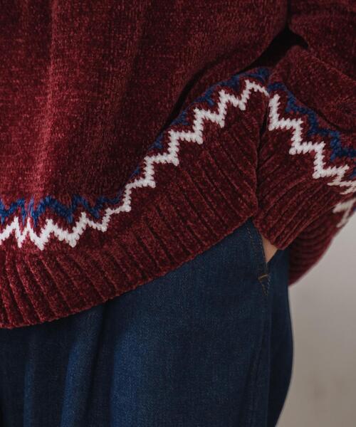 WEGO（ウィゴー）の「WEGO/ベロアモール総柄ラグランプルオーバー（ニット/セーター・メンズ・その他2/その他1・LARGE/MEDIUM）」の7枚目の写真