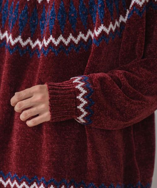 WEGO（ウィゴー）の「WEGO/ベロアモール総柄ラグランプルオーバー（ニット/セーター・メンズ・その他2/その他1・LARGE/MEDIUM）」の8枚目の写真