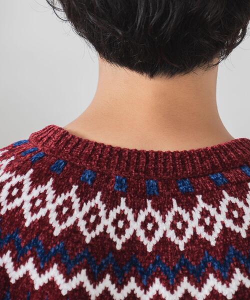 WEGO（ウィゴー）の「WEGO/ベロアモール総柄ラグランプルオーバー（ニット/セーター・メンズ・その他2/その他1・LARGE/MEDIUM）」の9枚目の写真