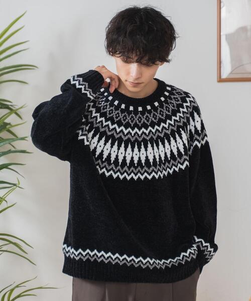 WEGO（ウィゴー）の「WEGO/ベロアモール総柄ラグランプルオーバー（ニット/セーター・メンズ・その他2/その他1・LARGE/MEDIUM）」の10枚目の写真