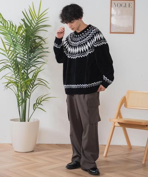 WEGO（ウィゴー）の「WEGO/ベロアモール総柄ラグランプルオーバー（ニット/セーター・メンズ・その他2/その他1・LARGE/MEDIUM）」の13枚目の写真