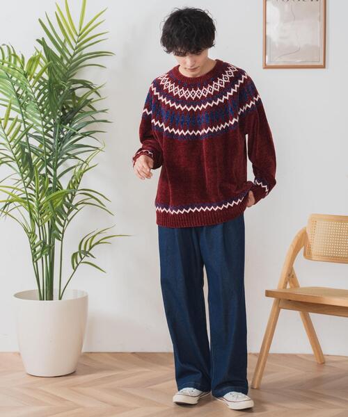 WEGO（ウィゴー）の「WEGO/ベロアモール総柄ラグランプルオーバー（ニット/セーター・メンズ・その他2/その他1・LARGE/MEDIUM）」の17枚目の写真