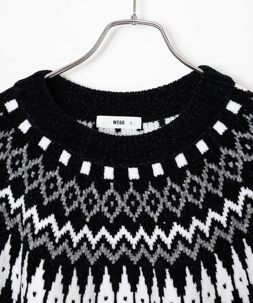 WEGO（ウィゴー）の「WEGO/ベロアモール総柄ラグランプルオーバー（ニット/セーター・メンズ・その他2/その他1・LARGE/MEDIUM）」の20枚目の写真