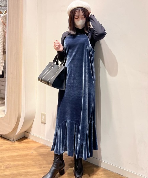 armonia（アルモニーア）の「a.ベロアキャミワンピース（ワンピース・レディース・ブラック/グレー/ブルー・FREE）」の14枚目の写真