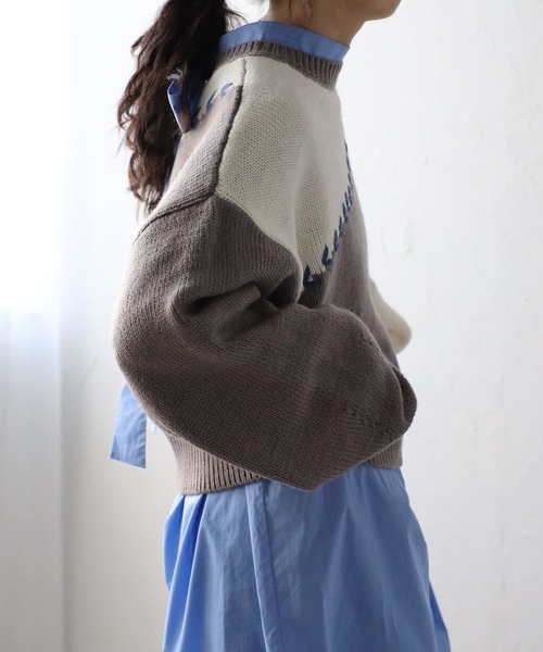 COMMRE（コムル）の「ハートステッチプルオーバー（ニット/セーター・レディース・ブラック/グレー/オレンジ・FREE）」の20枚目の写真