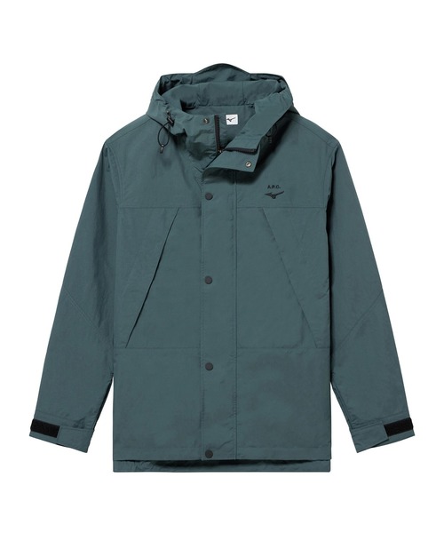 A.P.C.(アーペーセー)の「NYLON SOUPLE/Montagne パーカ/A.P.C. x Mizuno(ナイロンジャケット・メンズ・ブラック/ダークグリーン・X-SMALL/SMALL/MEDIUM/X-LARGE)」の3枚目の写真