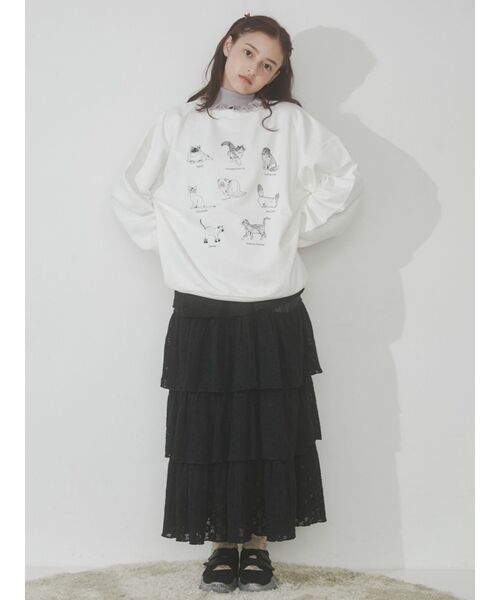 merry jenny（メリージェニー）の「猫図鑑スウェット（スウェット・レディース・ピンク/チャコールグレー/オフホワイト・FREE）」の16枚目の写真