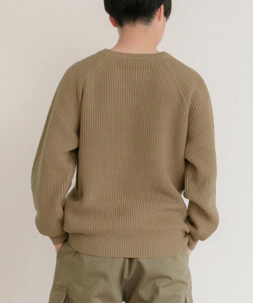 ITEMS URBANRESEARCH(アイテムズ アーバンリサーチ)の「マシンウォッシャブル 片畦クルーネックニット(ニット/セーター・メンズ・キャメル/ブラック/グリーン/ブルー/アイボリー・LARGE/MEDIUM)」の9枚目の写真
