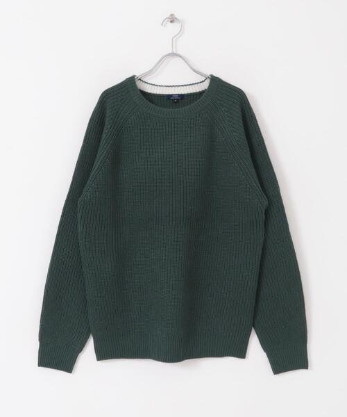 ITEMS URBANRESEARCH（アイテムズ アーバンリサーチ）の「マシンウォッシャブル 片畦クルーネックニット（ニット/セーター・メンズ・キャメル/ブラック/グリーン/ブルー/アイボリー・LARGE/MEDIUM）」の14枚目の写真