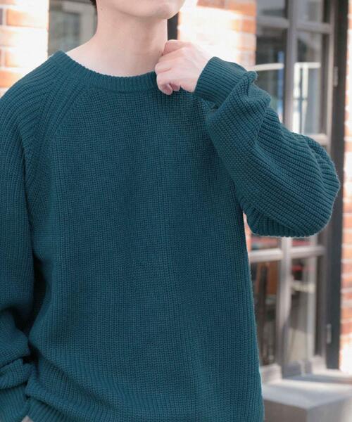 ITEMS URBANRESEARCH（アイテムズ アーバンリサーチ）の「マシンウォッシャブル 片畦クルーネックニット（ニット/セーター・メンズ・キャメル/ブラック/グリーン/ブルー/アイボリー・LARGE/MEDIUM）」の17枚目の写真