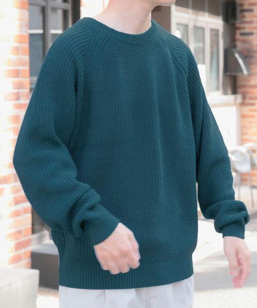 ITEMS URBANRESEARCH（アイテムズ アーバンリサーチ）の「マシンウォッシャブル 片畦クルーネックニット（ニット/セーター・メンズ・キャメル/ブラック/グリーン/ブルー/アイボリー・LARGE/MEDIUM）」の18枚目の写真