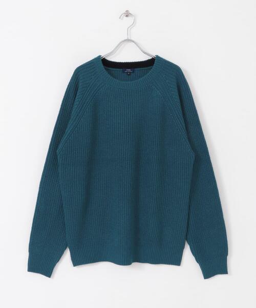 ITEMS URBANRESEARCH（アイテムズ アーバンリサーチ）の「マシンウォッシャブル 片畦クルーネックニット（ニット/セーター・メンズ・キャメル/ブラック/グリーン/ブルー/アイボリー・LARGE/MEDIUM）」の20枚目の写真