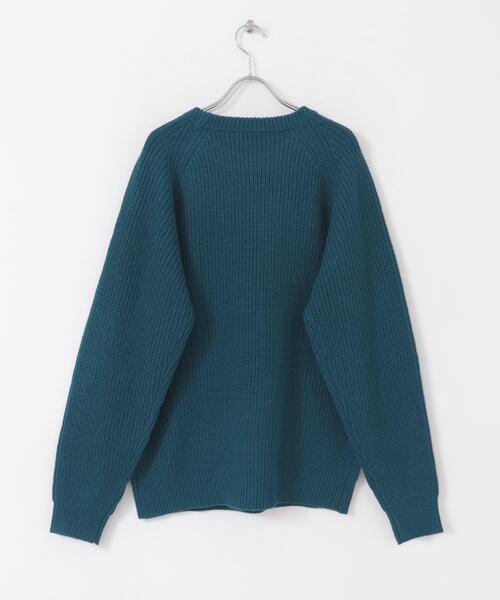 ITEMS URBANRESEARCH（アイテムズ アーバンリサーチ）の「マシンウォッシャブル 片畦クルーネックニット（ニット/セーター・メンズ・キャメル/ブラック/グリーン/ブルー/アイボリー・LARGE/MEDIUM）」の21枚目の写真