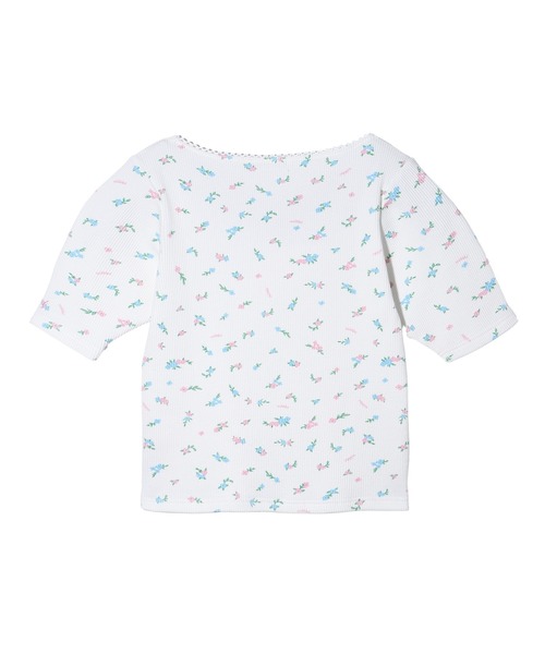 【セール】FLORAL PATTERN SQUARE NECK TOP（Tシャツ/カットソー）｜MILKFED.（ミルクフェド）