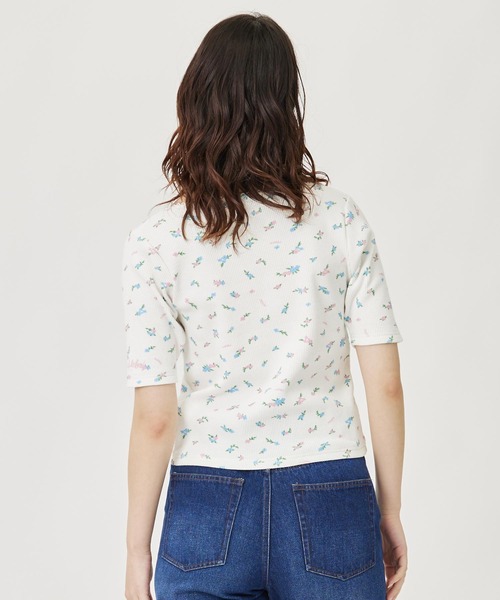 【セール】FLORAL PATTERN SQUARE NECK TOP（Tシャツ/カットソー）｜MILKFED.（ミルクフェド）