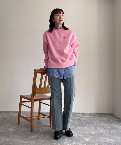 fredy emue（フレディエミュ）の「FR刺繍 起毛スウェット（スウェット・レディース・ライトグレー/グレー/ネイビー/ベビーピンク/サックスブルー・38）」の20枚目の写真