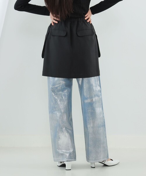 Ray BEAMS（レイビームス）の「Ray BEAMS / ジップ カーゴ ミニスカート（スカート・レディース・ベージュ/ブラック・1/0）」の7枚目の写真