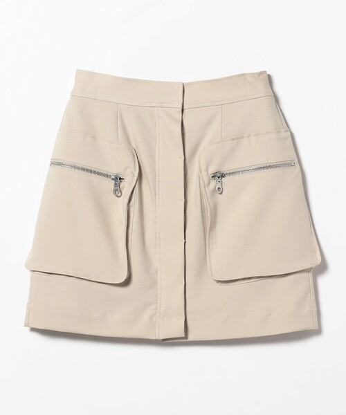 Ray BEAMS（レイビームス）の「Ray BEAMS / ジップ カーゴ ミニスカート（スカート・レディース・ベージュ/ブラック・1/0）」の18枚目の写真