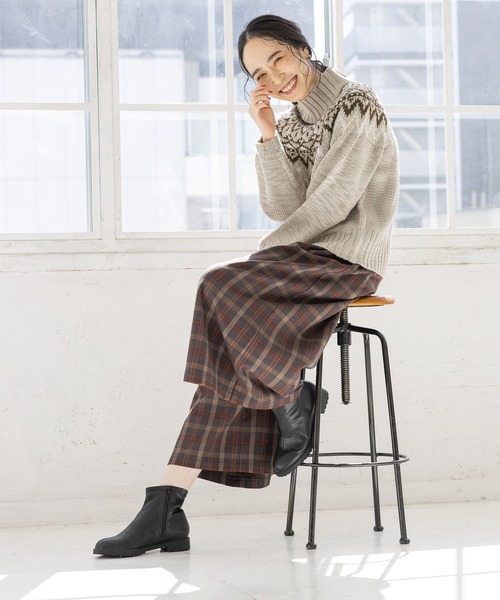 studio CLIP(スタディオクリップ)の「3ゲージ スラビーノルディックプルオーバー(ニット/セーター・レディース・ライトブルー/ライトグレー/オフホワイト・FREE)」の9枚目の写真