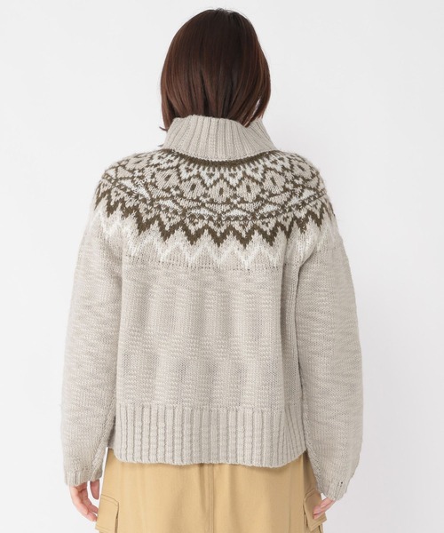 studio CLIP(スタディオクリップ)の「3ゲージ スラビーノルディックプルオーバー(ニット/セーター・レディース・ライトブルー/ライトグレー/オフホワイト・FREE)」の19枚目の写真