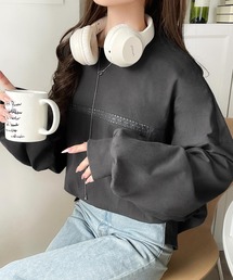 Java（ジャバ）の「【半袖新色追加！】《JaVa ジャバコラボ》スポーツテイストをアップデート。オーガニックコットン混 綿100％ハシゴレース オーバーサイズ フットボールTシャツ（半袖）（長袖）（Tシャツ/カットソー）」